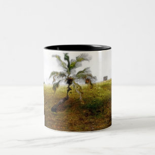 Tree with faces Two-Tone coffee mug