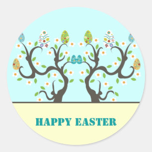 Tree with flowers and Easter eggs Stickers