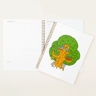 Tree with Forest Animals Cute Nature Planner