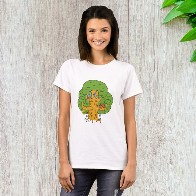 Tree with Forest Animals Cute Nature  T-Shirt (Creator Uploaded)