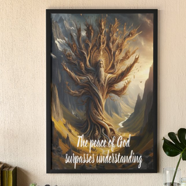 Tree with Gods peace surpasses all Poster (Creator Uploaded)