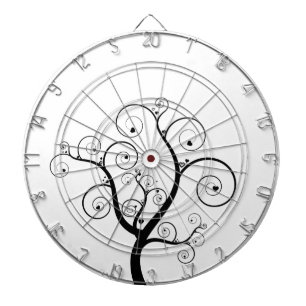 Tree with hearts dartboard