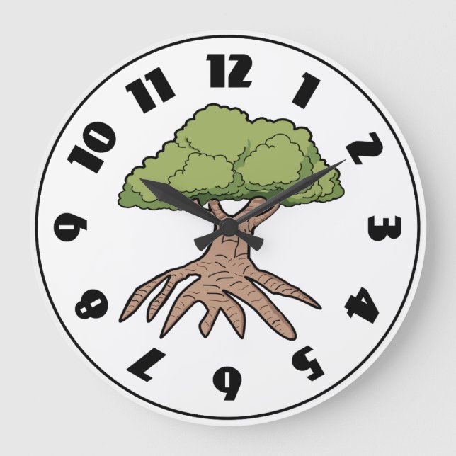 Tree With Long Roots Clock (Front)