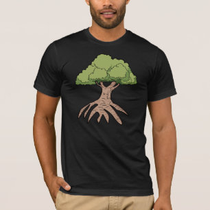 Tree With Long Roots Mens T-Shirt