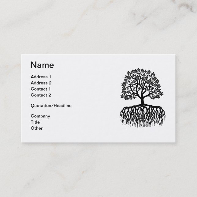 Tree with roots business card (Front)