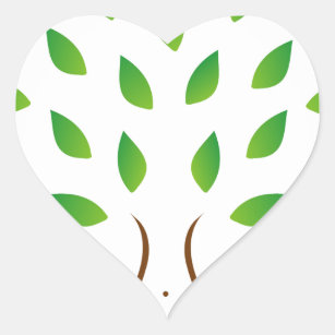 Tree with slim figure showing weight loss heart sticker