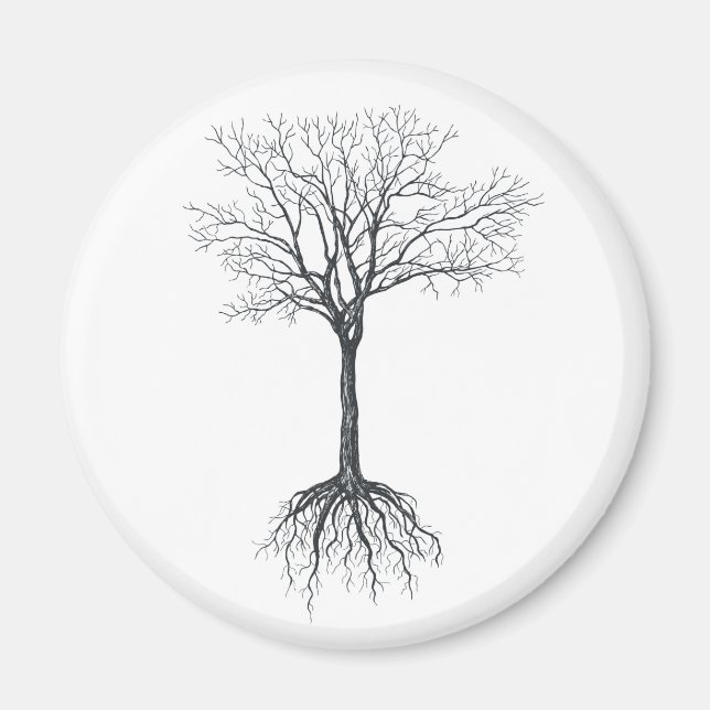 Tree without leaves magnet (Front)