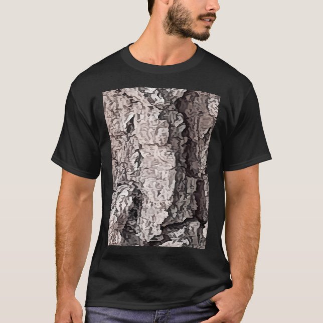 Tree-Wood Pattern T-Shirt (Front)