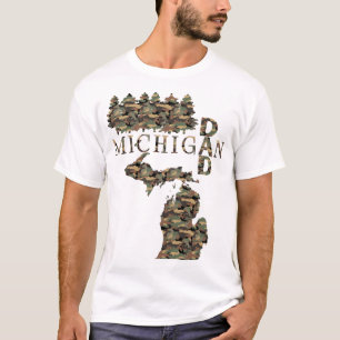 Treebark Michigan Dad   Father's Day Gift T-Shirt
