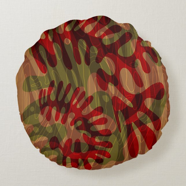 TreeBones Round Pillow (Back)