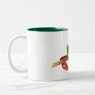 Treefrog tree frog cute animal illustration drawin Two-Tone coffee mug