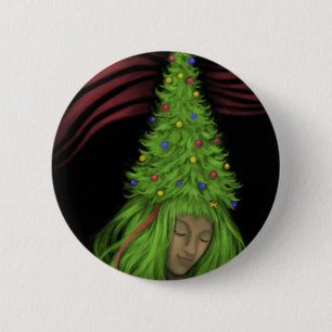 Treehead Painting 6 Cm Round Badge