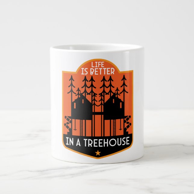 Treehouse Apparel And Decor Large Coffee Mug (Front)