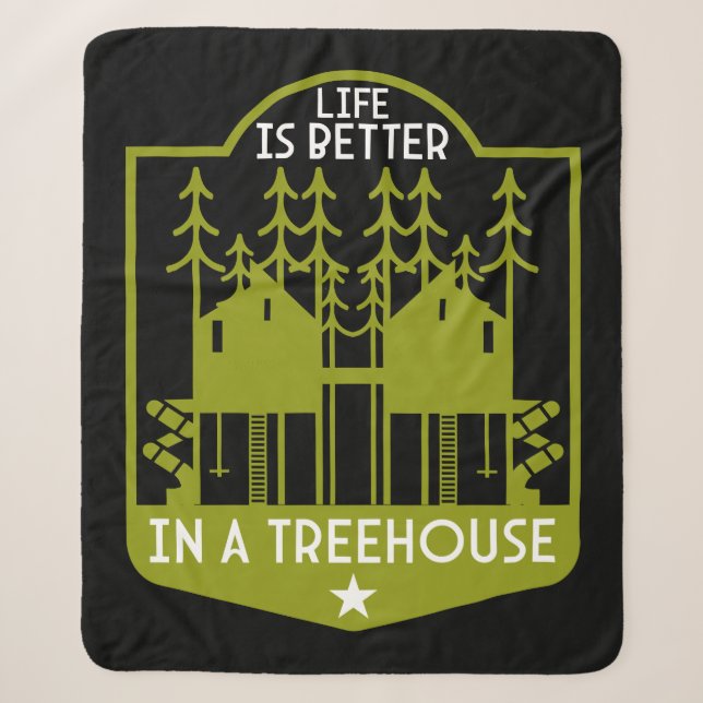 Treehouse Apparel And Decor Sherpa Blanket (Front)