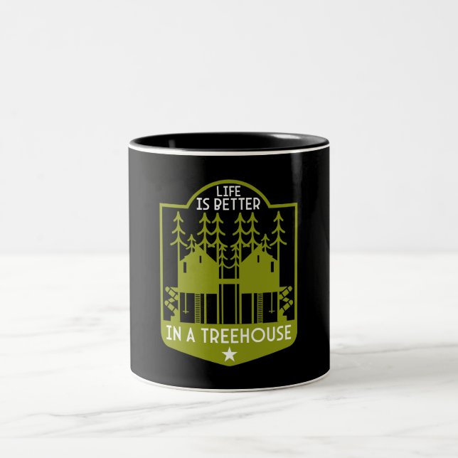 Treehouse Apparel And Decor Two-Tone Coffee Mug (Center)