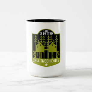 Treehouse Apparel And Decor Two-Tone Coffee Mug