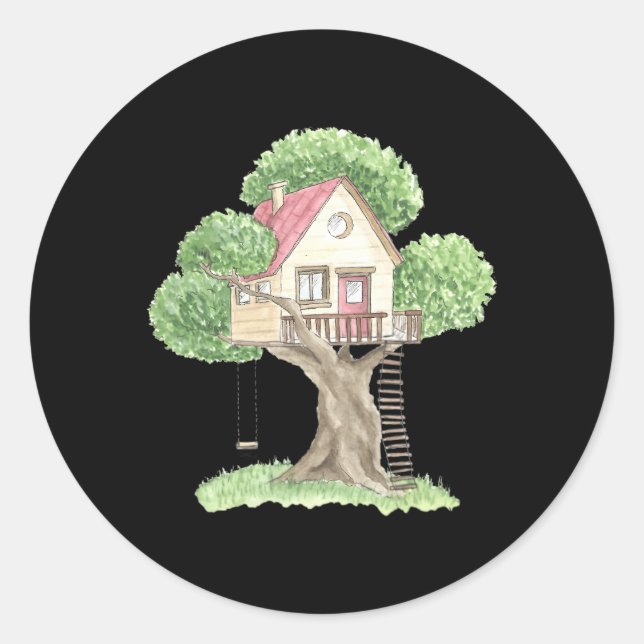 Treehouse Classic Round Sticker (Front)