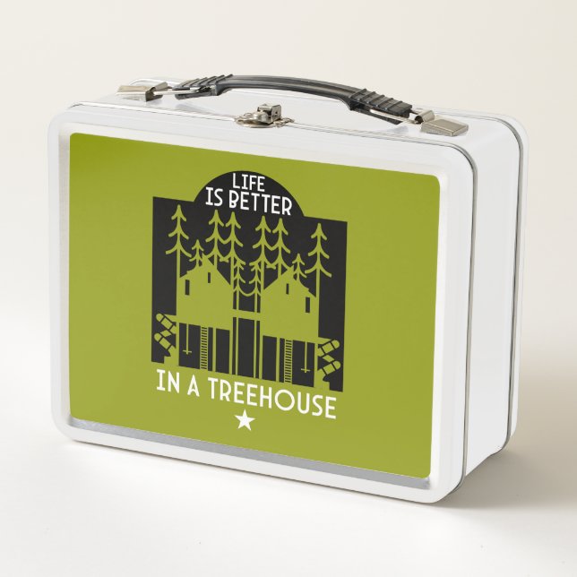 Treehouse Kids Back To School Metal Lunch Box (Front)