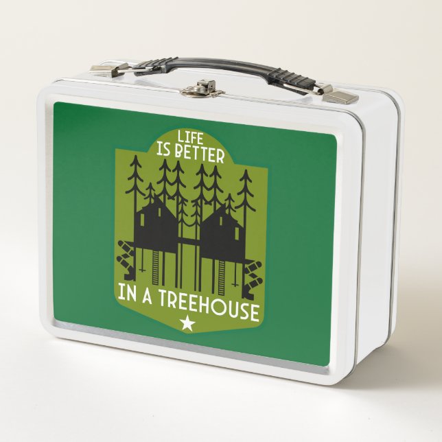 Treehouse Kids back To School Metal Lunch Box (Front)
