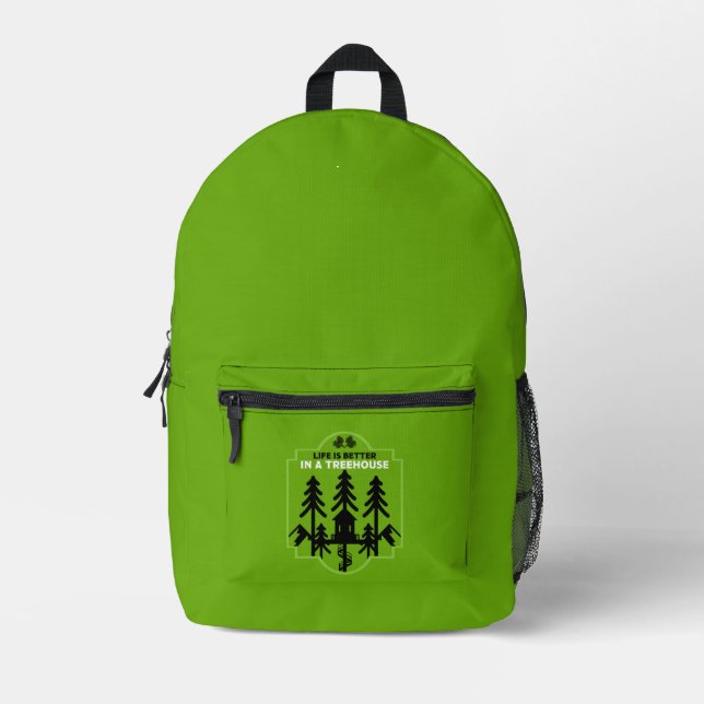 Treehouse Living Printed Backpack (Front)