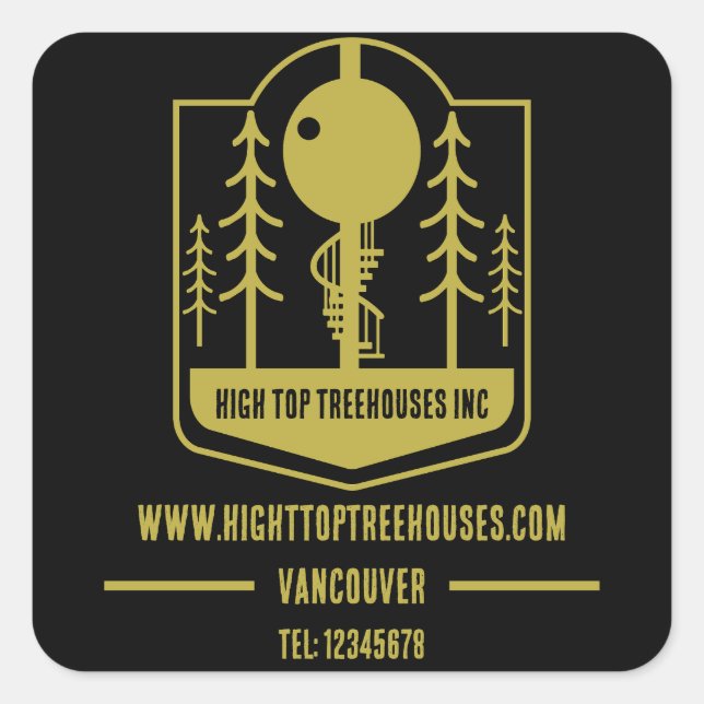 Treehouse Master Builder Square Sticker (Front)