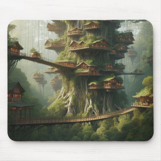 Treehouse Metropolis Mouse Pad (Front)