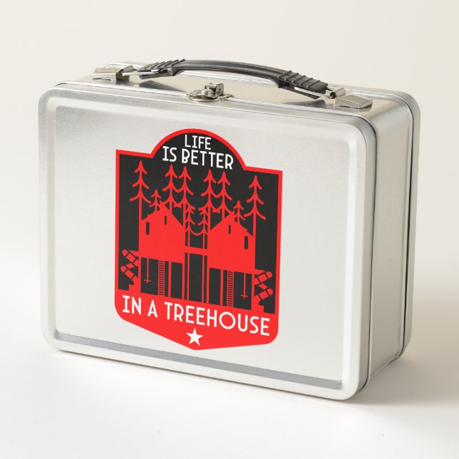 Treehouse Playhouse Gifts And Apparel Metal Lunch Box (Front)