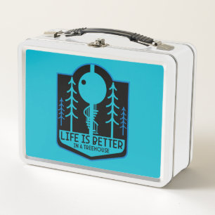 Treehouses Back To School Metal Lunch Box