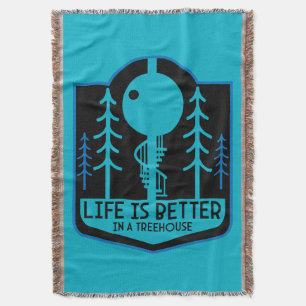 Treehouses Back To School Throw Blanket