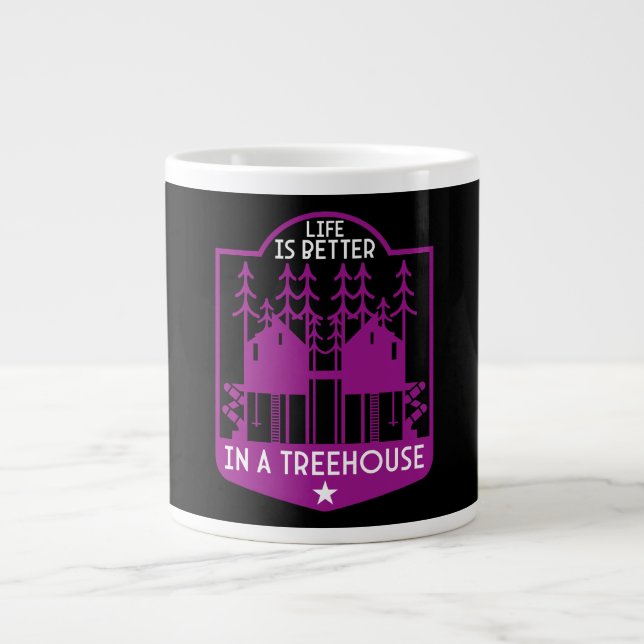 Treehouses Large Coffee Mug (Front)