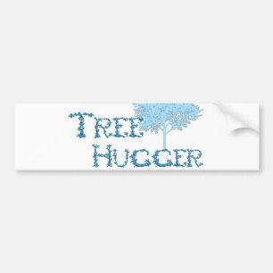 TreeHugger w/ tree Bumper Sticker