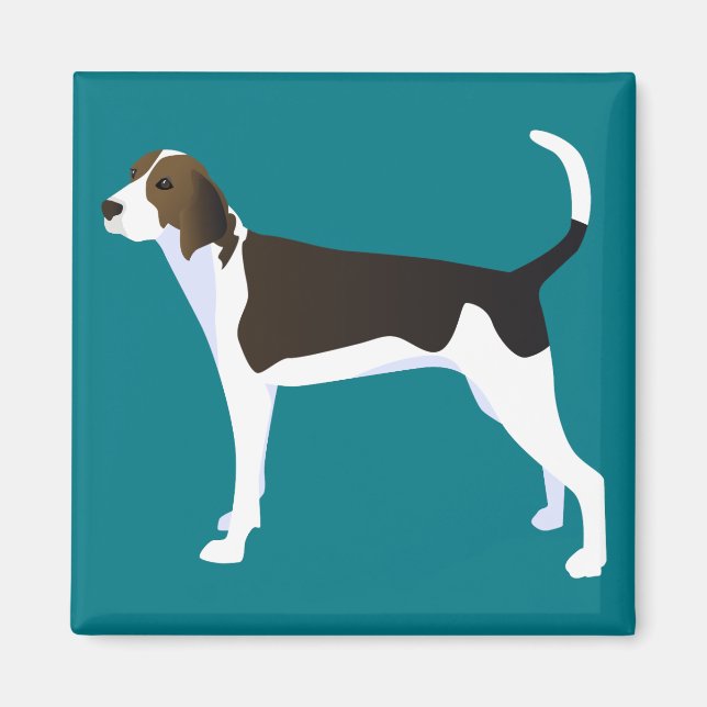 Treeing Walker Coonhound Basic Breed Customisable Magnet (Front)