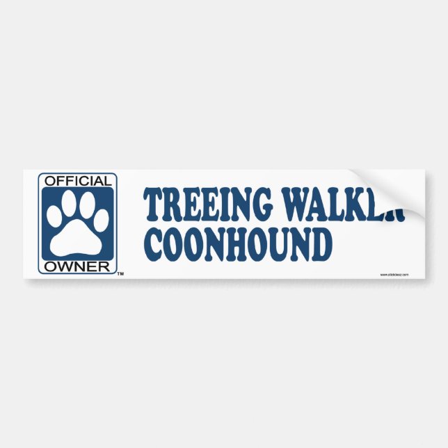 TREEING WALKER COONHOUND_Blue Bumper Sticker (Front)