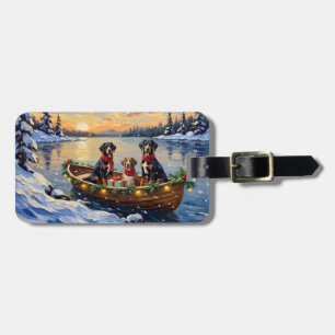 Treeing Walker Coonhound Christmas Boat Holiday Luggage Tag