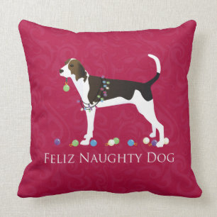 Treeing Walker Coonhound Christmas Cushion