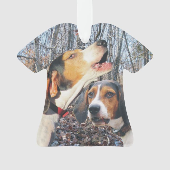 Treeing Walker Coonhound Christmas Ornament (Back)