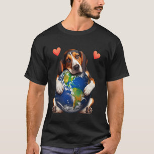 Treeing Walker Coonhound Dog Earth Day Hug Love Ow T-Shirt