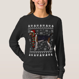 Treeing Walker Coonhound Dog Santa Hat Xmas Ugly C T-Shirt