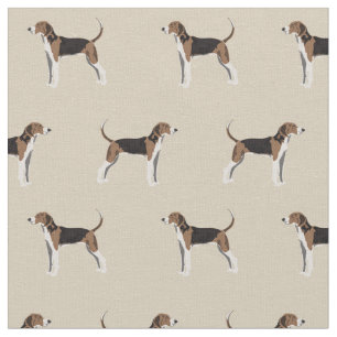 Treeing Walker Coonhound dog tan Fabric