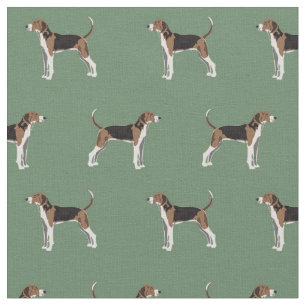 Treeing Walker Coonhound green Fabric