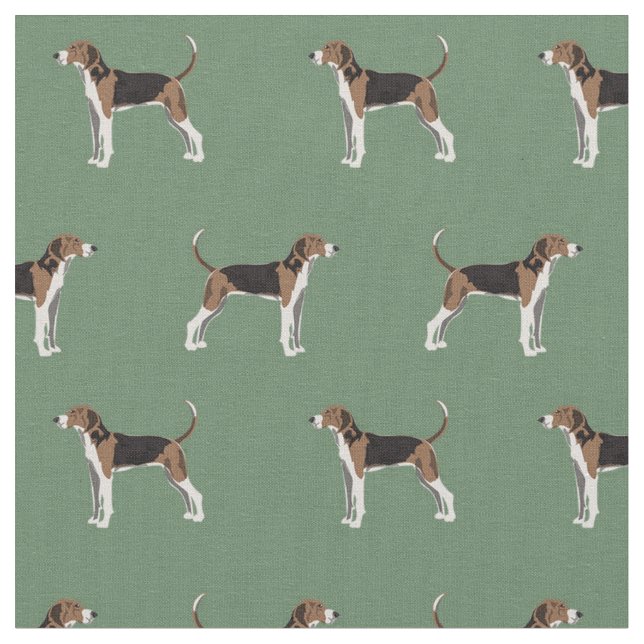 Treeing Walker Coonhound green Fabric (Close Up)