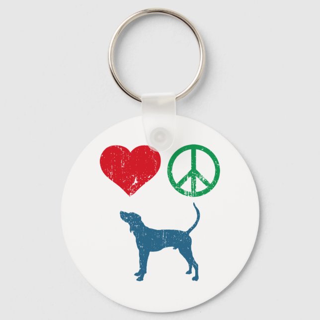 Treeing Walker Coonhound Key Ring (Front)