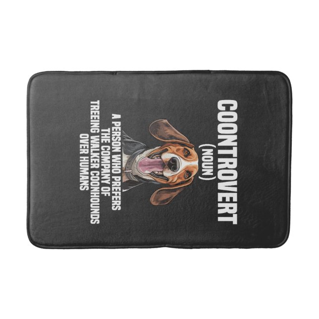 Treeing Walker Coonhound Lover Dog Coontrovert Bath Mat (Front)