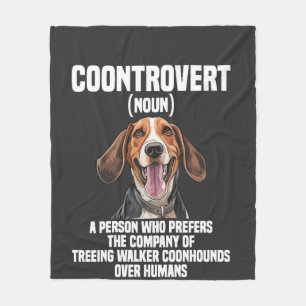 Treeing Walker Coonhound Lover Dog Coontrovert Fleece Blanket