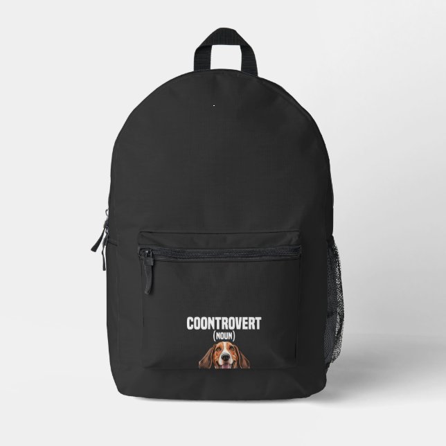 Treeing Walker Coonhound Lover Dog Coontrovert Printed Backpack (Front)