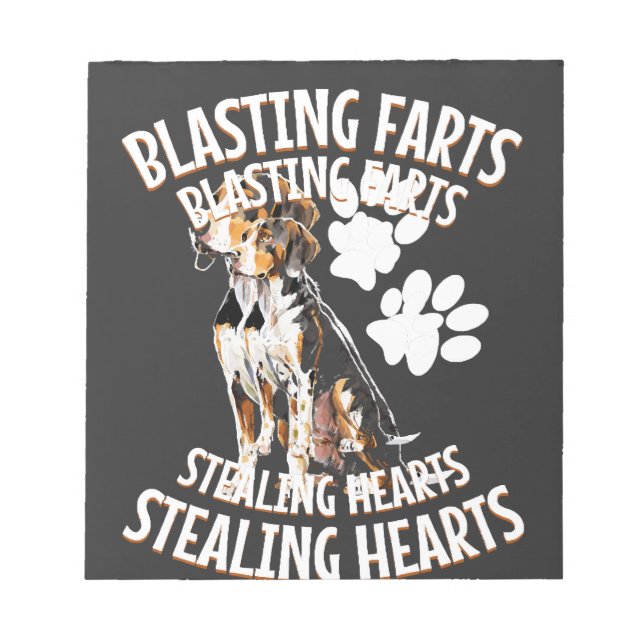 Treeing Walker Coonhound Lover Dog Owner Blasting Notepad (Front)