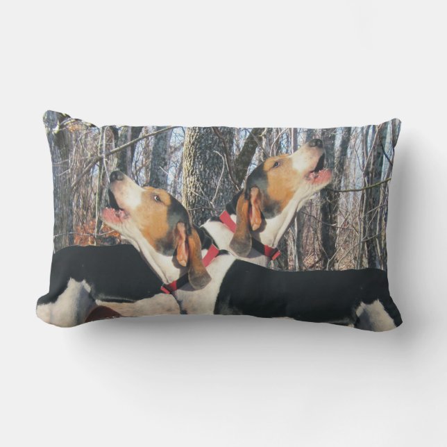 Treeing Walker Coonhound Lumbar Pillow (Front)