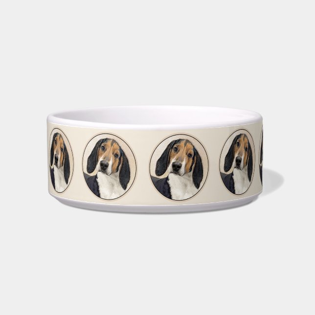 Treeing Walker Coonhound Painting - Original Art Bowl (Left)