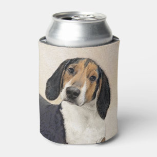 Treeing Walker Coonhound Painting - Original Art Can Cooler