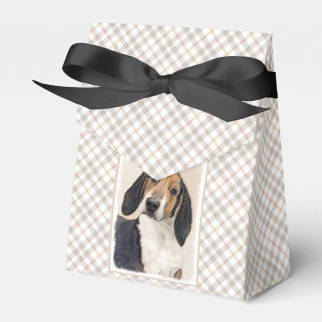 Treeing Walker Coonhound Painting - Original Art Favour Box (Front Side)